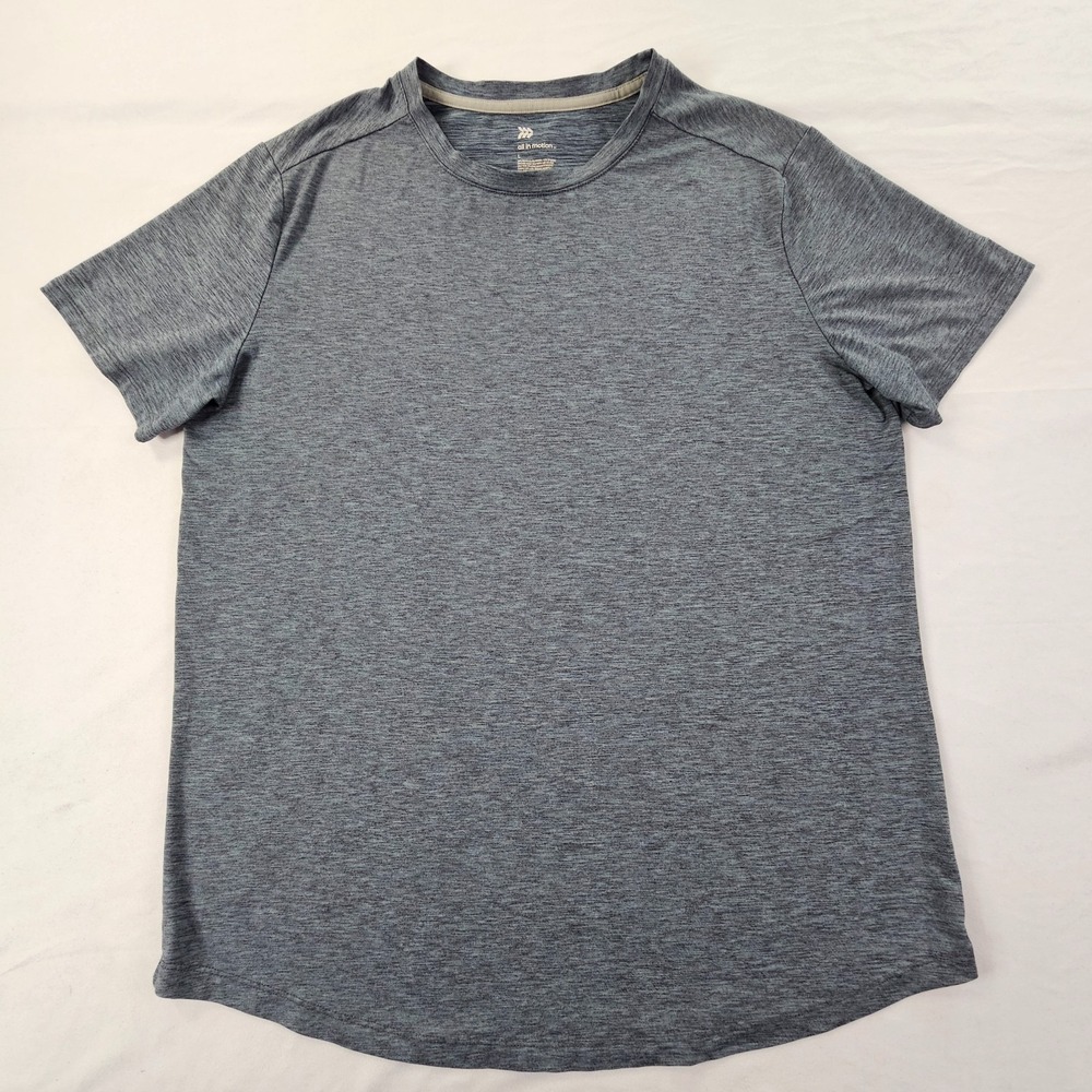 All in Motion Gray Short Sleeve Polyester Spandex‎ Performance T-Shirt Men's L